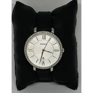 Fossil Jacqueline ES3545 Women's Black Leather Analog Dial Quartz Watch JK728